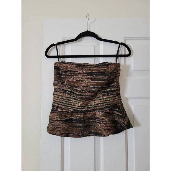 Lavender brown, Labav7553 Bronze Strapless Top M, NWT - Picture 1 of 9